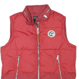 NAPAPIJRI Mens Red Polyester Blend Quilted Jacket L Zip Sleeveless Outdoor