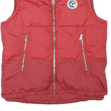 NAPAPIJRI Mens Red Polyester Blend Quilted Jacket L Zip Sleeveless Outdoor