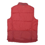 NAPAPIJRI Mens Red Polyester Blend Quilted Jacket L Zip Sleeveless Outdoor