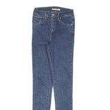 LEVI'S Womens Slim Blue Denim Jeans W23 L30 Zip Closure Comfortable Stylish