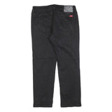 GUESS Mens Black Regular Fit Straight Denim Jeans W34 L28 Casual Zip Closure