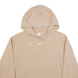 NIKE Womens Beige Hoodie XS Cotton Blend Pullover Casual Sportswear