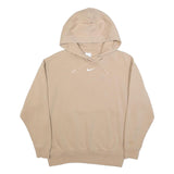 NIKE Womens Beige Hoodie XS Cotton Blend Pullover Casual Sportswear