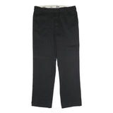 DICKIES Mens Black Classic Straight Trousers W40 L34 Workwear Polyester Blend