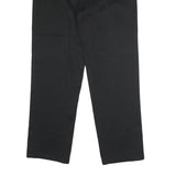 DICKIES Mens Black Classic Straight Trousers W40 L34 Workwear Polyester Blend