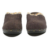 LEI Womens Brown & Beige Crochet Mules Synthetic UK 5 Comfort Stylish Clogs