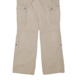 BANANA REPUBLIC Womens Relaxed Beige Cargo Trousers W30 L31 Cotton Blend Zip
