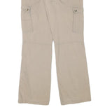 BANANA REPUBLIC Womens Relaxed Beige Cargo Trousers W30 L31 Cotton Blend Zip