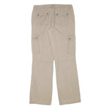 BANANA REPUBLIC Womens Relaxed Beige Cargo Trousers W30 L31 Cotton Blend Zip