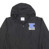 CHAMPION Mens Black K Soccer Coach Jacket M Polyester Plain Hooded Zip