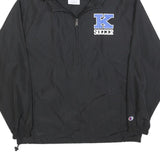 CHAMPION Mens Black K Soccer Coach Jacket M Polyester Plain Hooded Zip