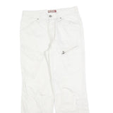 CELIO SPORTSWEAR Womens Cotton Blend White Regular Fit Straight Trousers W30 L30