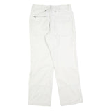 CELIO SPORTSWEAR Womens Cotton Blend White Regular Fit Straight Trousers W30 L30