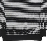DKNY Womens Black & Grey Patterned Jumper Crew Neck Basic Knit S Designer Cotton