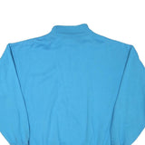 CHEETAH Mens Blue Quarter Zip Sweatshirt XL Cotton Blend Pullover Casual