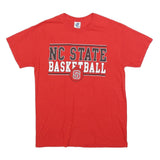 NEW AGENDA Mens Red NC State Basketball Graphic T-Shirt M Short Sleeve Crew Neck