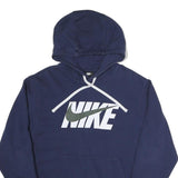 NIKE Mens Navy Hoodie S Cotton Blend Pullover Casual Sportswear