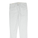 LEVI'S Womens Cotton Blend Slim Fit White Trousers W30 L29 Casual Zip Closure