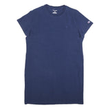 CHAMPION Womens Navy Blue Cotton Blend Bodycon Jersey Short Sleeve Mini Dress M
