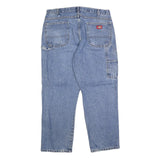 DICKIES Mens Relaxed Blue Denim Regular Straight Jeans W36 L30 Workwear