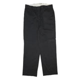 DICKIES Mens Regular Fit Black Cotton Blend Trousers W34 L31 Workwear Zip