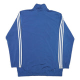 ADIDAS Mens Blue Classic Jacket M Polyester Blend Zip Striped Sportswear