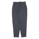 BIANCA Womens Wool Blend Grey Check Regular Fit Straight Trousers W28 L28