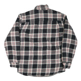 WRANGLER Mens Black & Grey Check Shirt L Classic Cotton Blend Long Sleeve Button