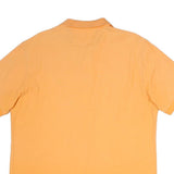 NAUTICA Mens Orange Short Sleeve Plain Polo Shirt L Cotton Classic Fit Sailing