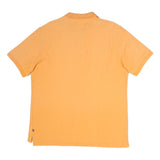 NAUTICA Mens Orange Short Sleeve Plain Polo Shirt L Cotton Classic Fit Sailing