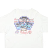 HANES Mens White Graphic T-Shirt L Short Sleeve Crew Neck Classic Cotton Blend