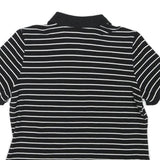 LAUREN RALPH LAUREN Mens Black & White Striped Short Sleeve Polo Shirt L Cotton