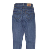 LEVI'S Womens Slim Blue Denim Light Wash Jeans W23 L28 Stretch Cotton Blend