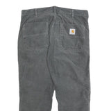 CARHARTT WIP Mens Cotton Grey Regular Straight Trousers W36 L26 Casual Workwear