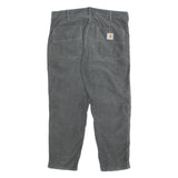 CARHARTT WIP Mens Cotton Grey Regular Straight Trousers W36 L26 Casual Workwear