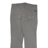 DICKIES Mens Cotton Blend Grey Regular Fit Straight Leg Trousers W36 L30