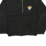 ENGLISH BAY Mens Black Plain Pullover Jumper Crew Neck Polyester Blend L Casual