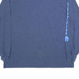 CARHARTT Mens Blue Long Sleeve Crew Neck Cotton Blend T-Shirt L Sleeve Logo
