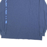 CARHARTT Mens Blue Long Sleeve Crew Neck Cotton Blend T-Shirt L Sleeve Logo