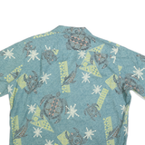ATTITUDE Mens Blue Casual Shirt XL Cotton Blend Beach Print Summer