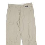 SCHOFFEL Womens Beige Regular Fit Straight Leg Trousers W32 L28 Lightweight