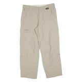 SCHOFFEL Womens Beige Regular Fit Straight Leg Trousers W32 L28 Lightweight
