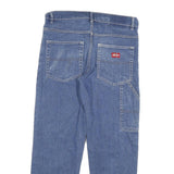 DICKIES Mens Jeans Blue Regular Straight Denim Medium W32 L27 Workwear Zip