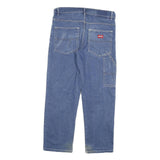 DICKIES Mens Jeans Blue Regular Straight Denim Medium W32 L27 Workwear Zip