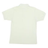 LACOSTE Mens White Short Sleeve Plain M Cotton Polo Shirt Classic Fit