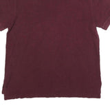 TOMMY HILFIGER Mens Maroon Short Sleeve Plain L Polo Shirt Classic Fit Cotton