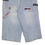 WILDLION Mens Denim Blue Casual Shorts L W36 Workwear Relaxed Fit Embroidered