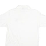 ANVIL Mens White 1987 Grand Prix Blackhawk Logo Short Sleeve Polo Shirt M Cotton