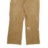 DICKIES Mens Regular Fit Beige Cotton Blend Straight Leg Trousers W34 L29