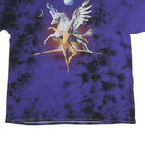 TRIPPK REDD Mens Blue & Black Graphic T-Shirt XL Short Sleeve Crew Neck Printed